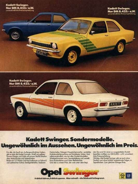 Opel Kadett Swinger. Sondermodelle. Ungewöhnlich im Aussehen. Ungewöhnlich im Preis.