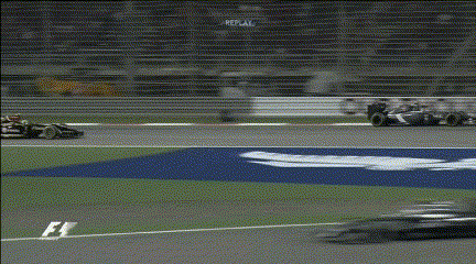 Animated GIF: F1 2014 Bahrain GP Pastor Maldonado Esteban Gutierrez Crash