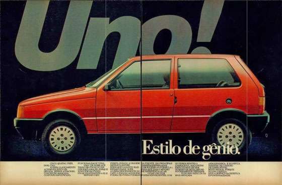 Fiat Uno 1985. Estilo de gênio.