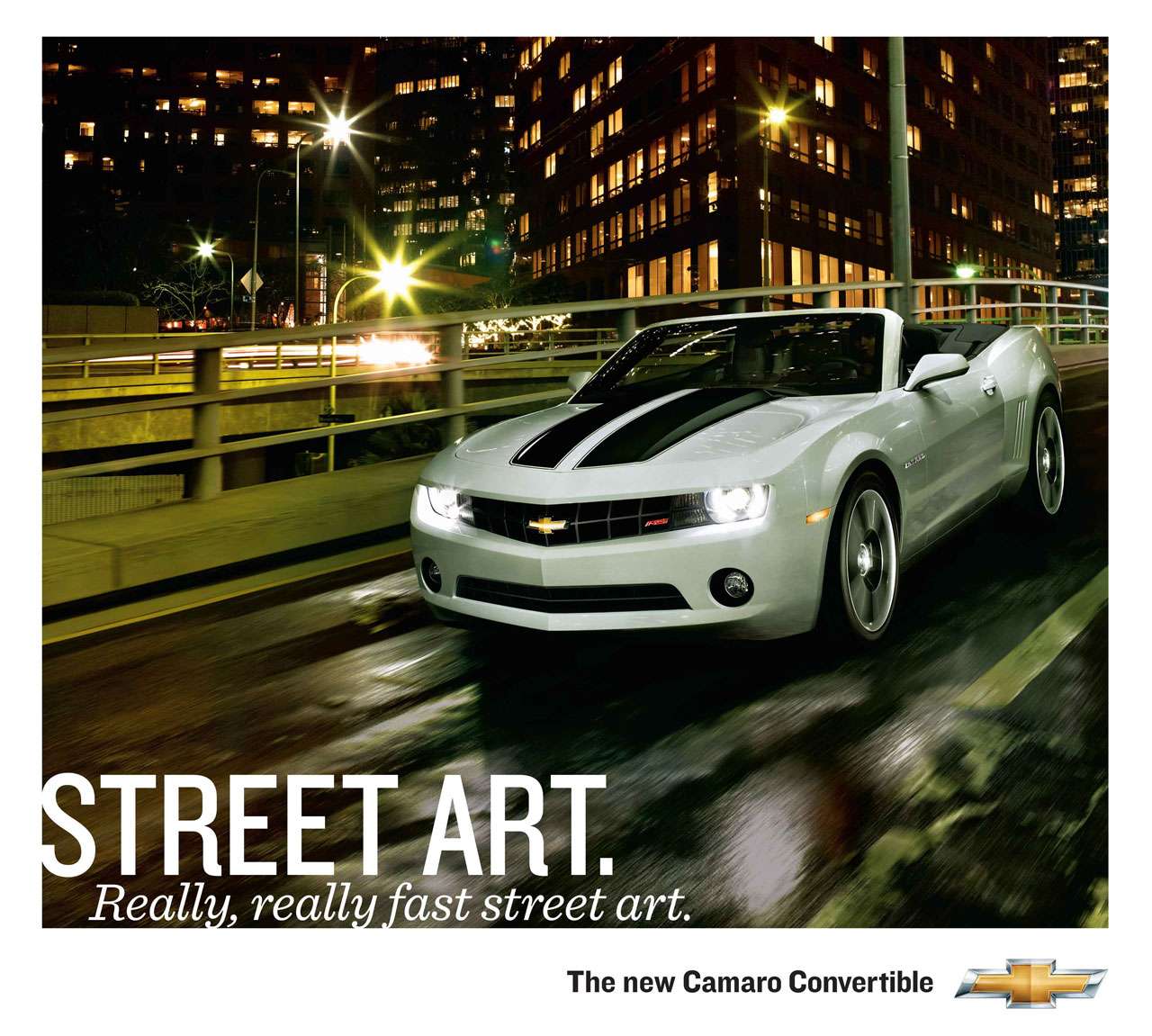 Street art. Really, really fast street art. The new Chevrolet Camaro Convertible.