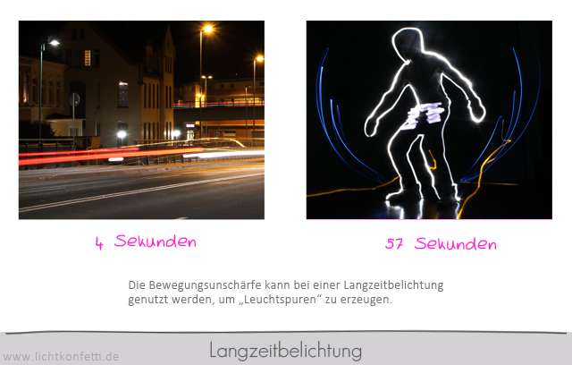Foto-Kurs - Langzeitbelichtung Lichtmalerei Leuchtspur Bewegungsunschärfe