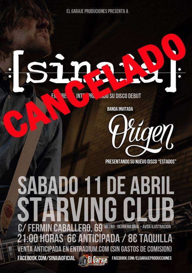 Cancelación Sinaia + Origen