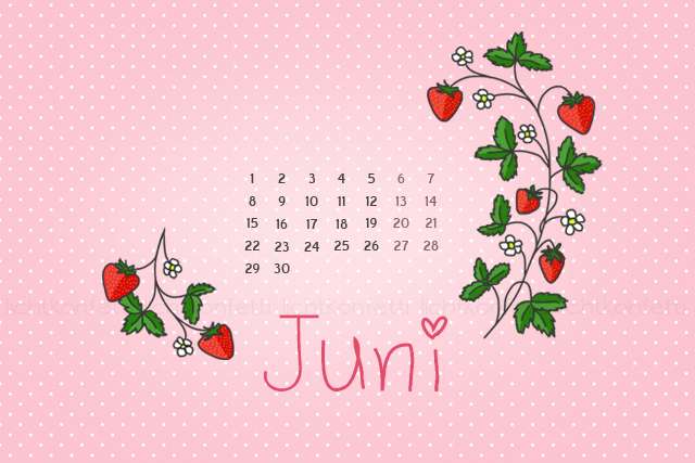 Wallpaper Juni 2015 - Erdbeeren