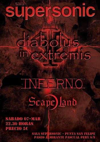  Concierto Diabolus in Extremis + Inferno + Scapeland en Cádiz