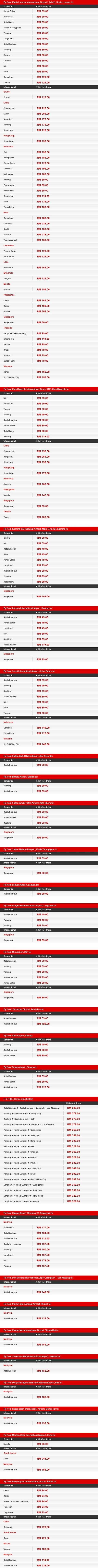 AirAsia Great Getaways This Holiday Fares Details
