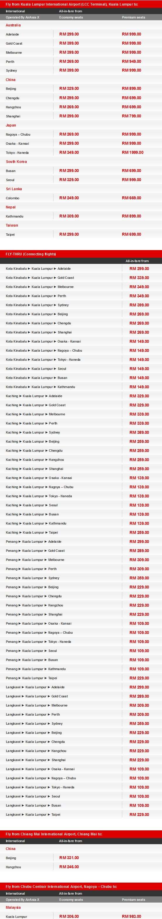 AirAsia X More Low Fare Options (Fly Later) Promotion