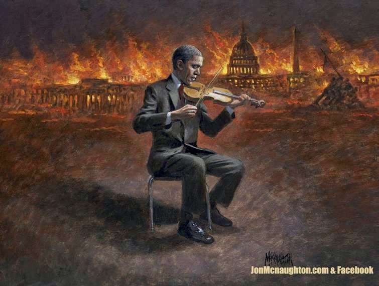 Obama Nero Fiddling