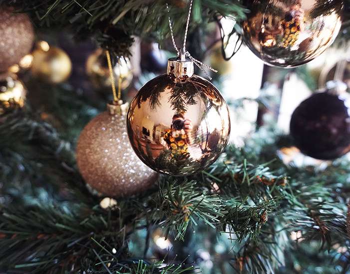Gold, Copper & Silver Christmas Tree