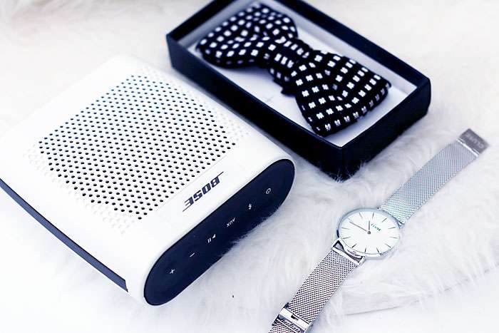 gift guide for him/her - bose soundlink, cluse watch, dutch dandies bow tie - justlikesushi.com