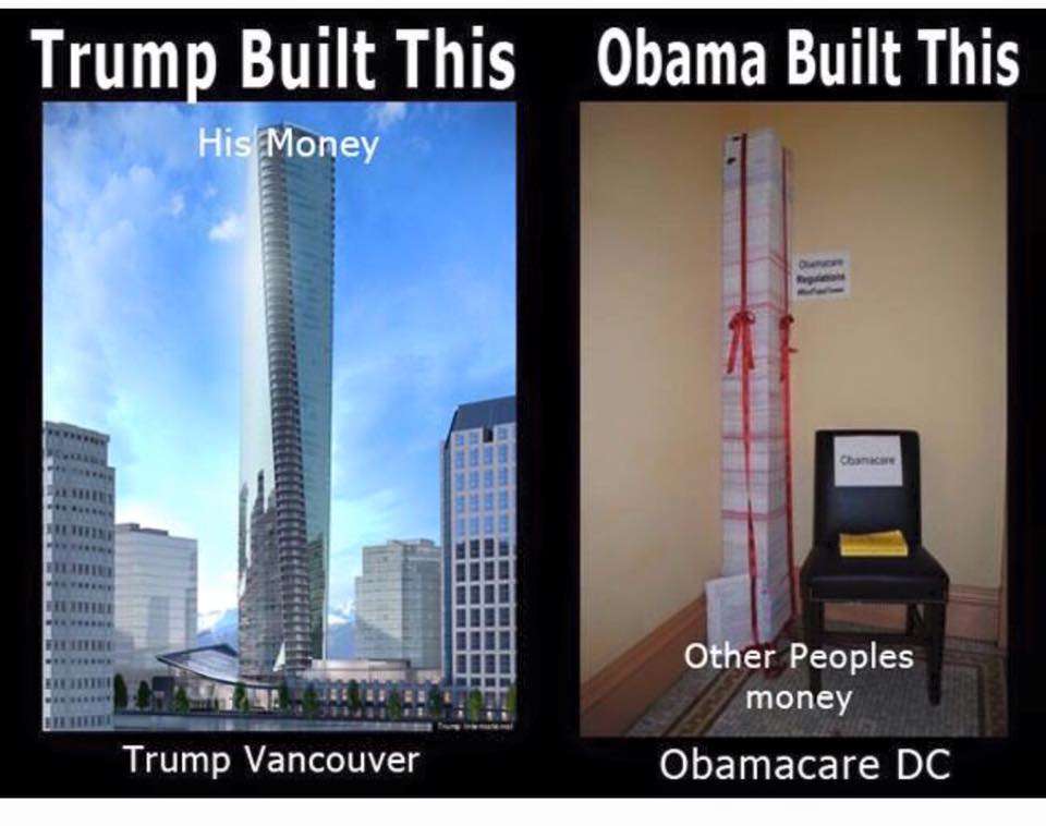 Trump Built This, Obama Built That
