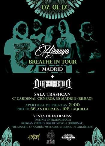 Hiranya + Deathsurrection - cartel Madrid