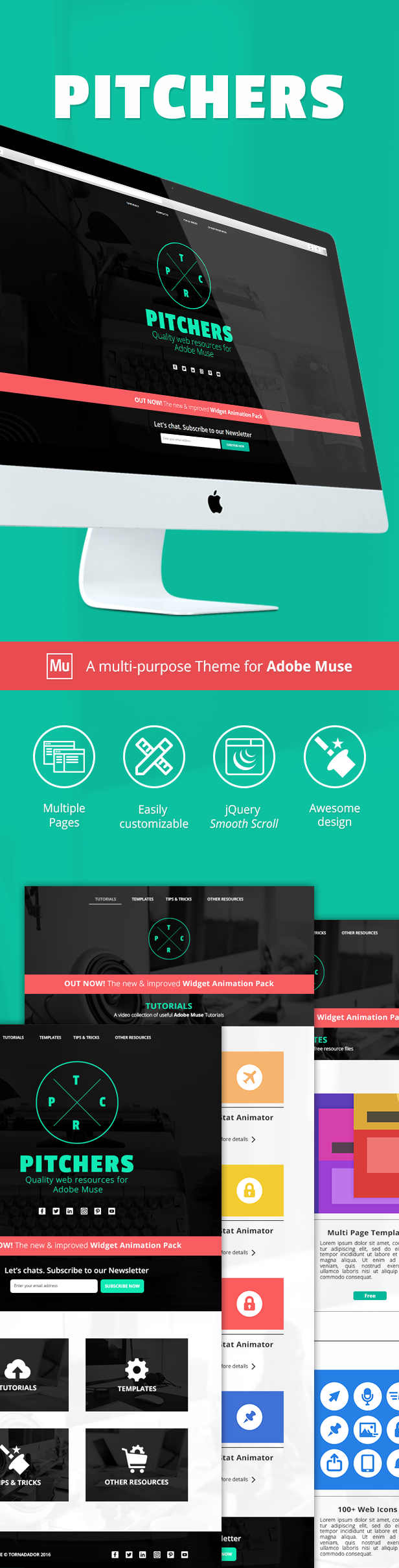Pitchers | A Multi-Purpose Adobe Muse Template - 1