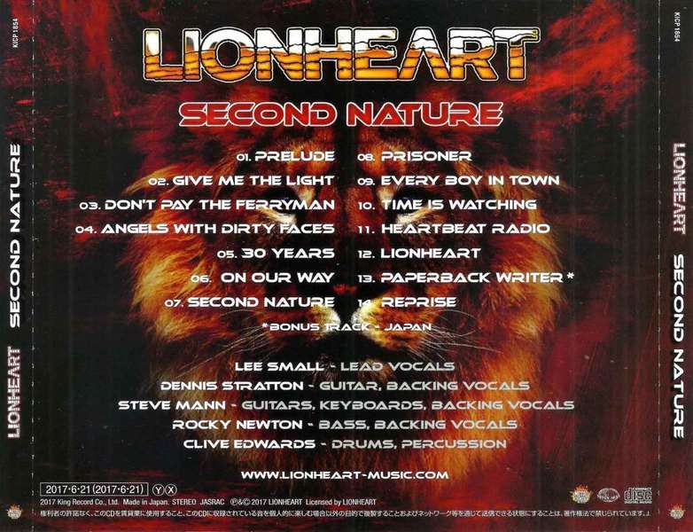 Lionheart Second Nature (Japan Edition) (2017) - METAL JUKEBOX
