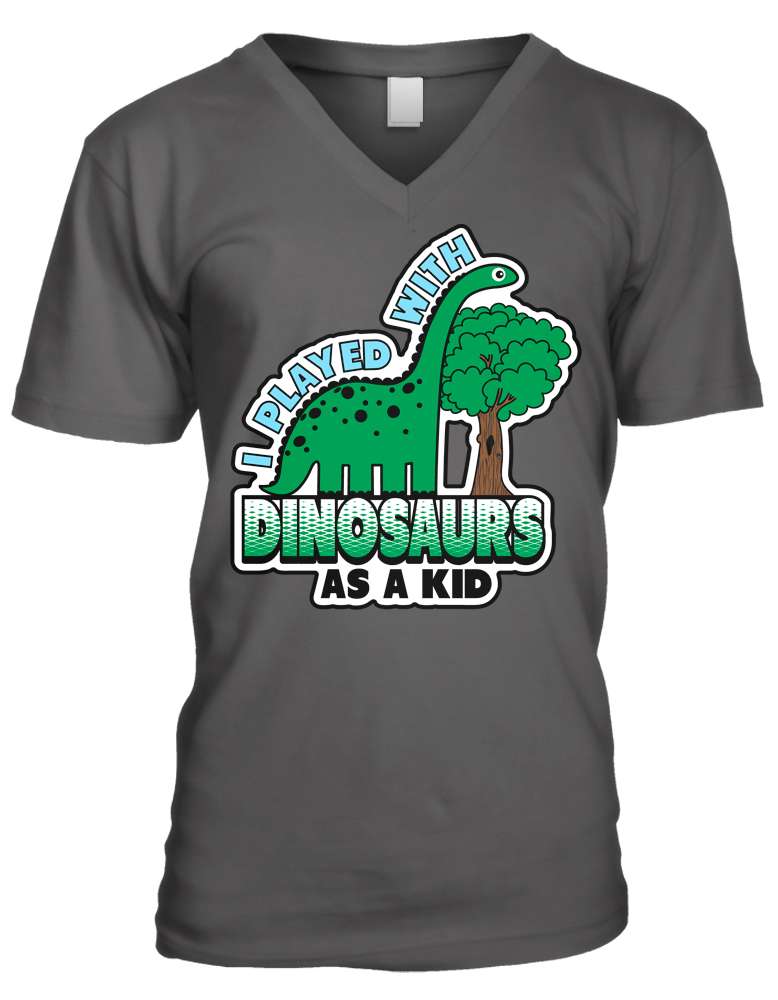 I Played With Dinosaurs As A Kid Mens Tshirt Stone Age Good Old Days Ancient Fun 