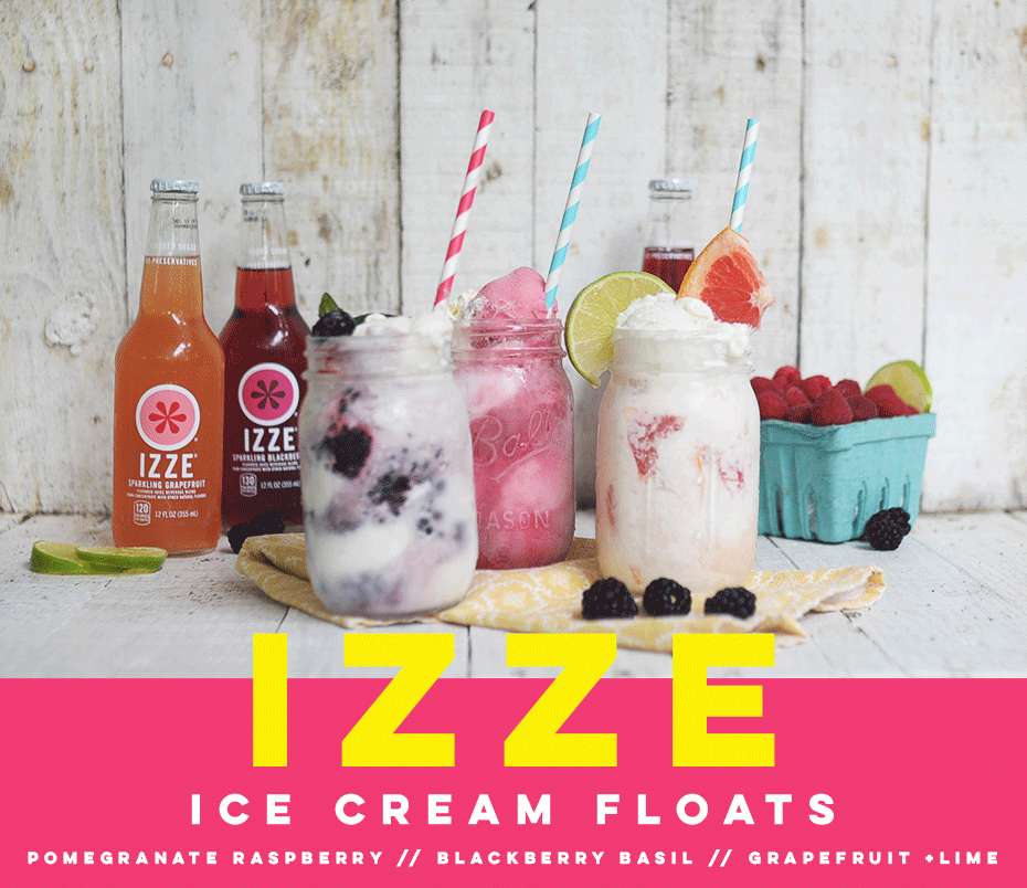 IZZE Sparkling Soda Ice Cream Floats