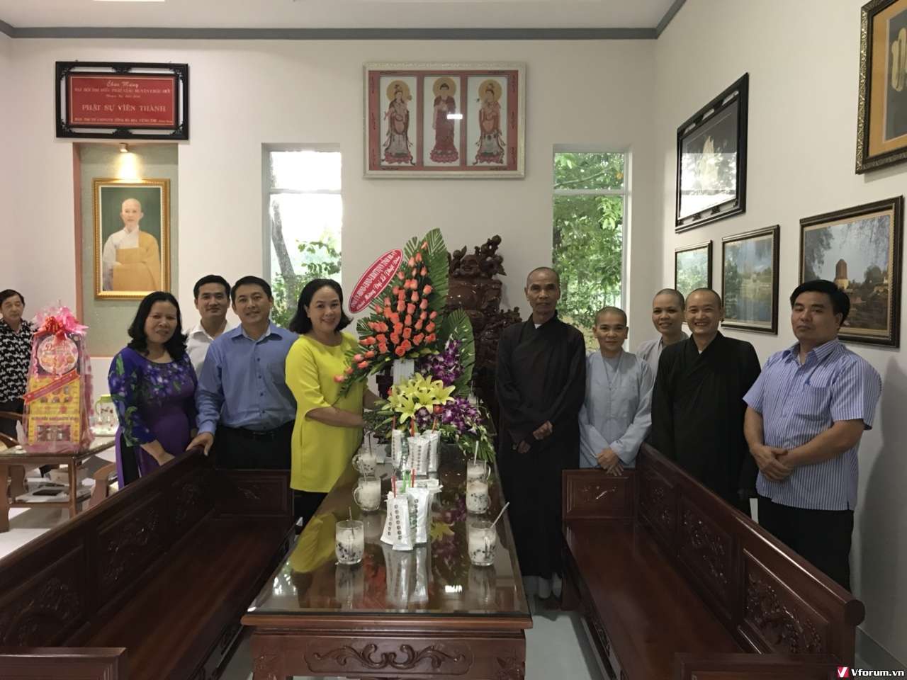 Ban Tôn giáo tỉnh đến thăm Và chúc mừng Đại Lễ Phật đản PL. 2562- DL. 2018
