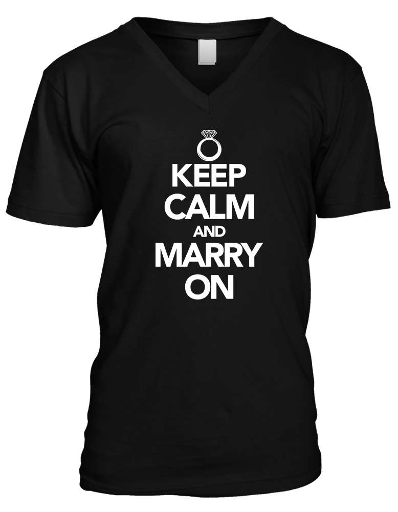 Wedding Marriage Men's Tank Top T-shirt Keep Calm And Marry On 