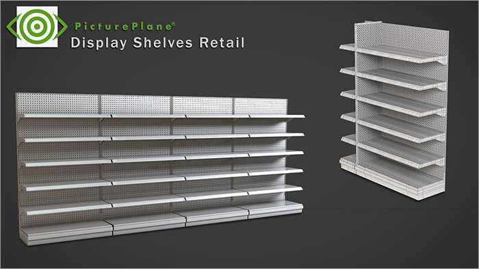 Display Shelves Retail Wireframe