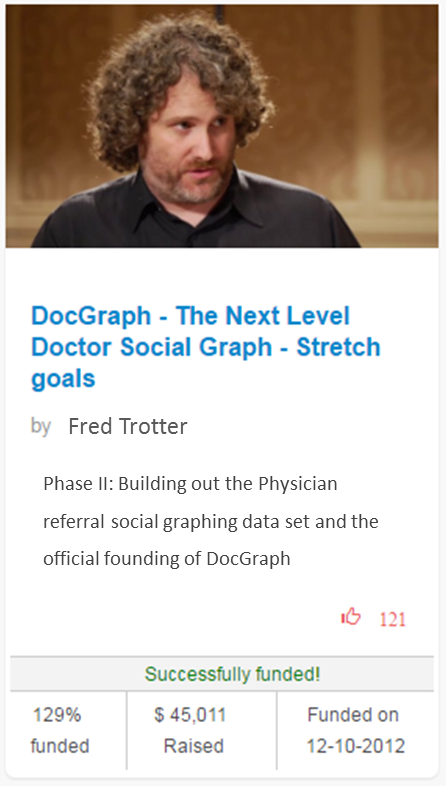 Fred Trotter DocGraph 2012 campaign