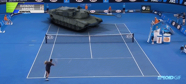 El Vídeo Del Partido De Tenis Entre Djokovic Y Un Tanque Abrams Qué Está Revolucionando Internet 1