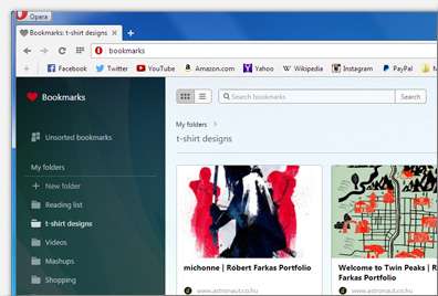 Opera Browser bookmarks