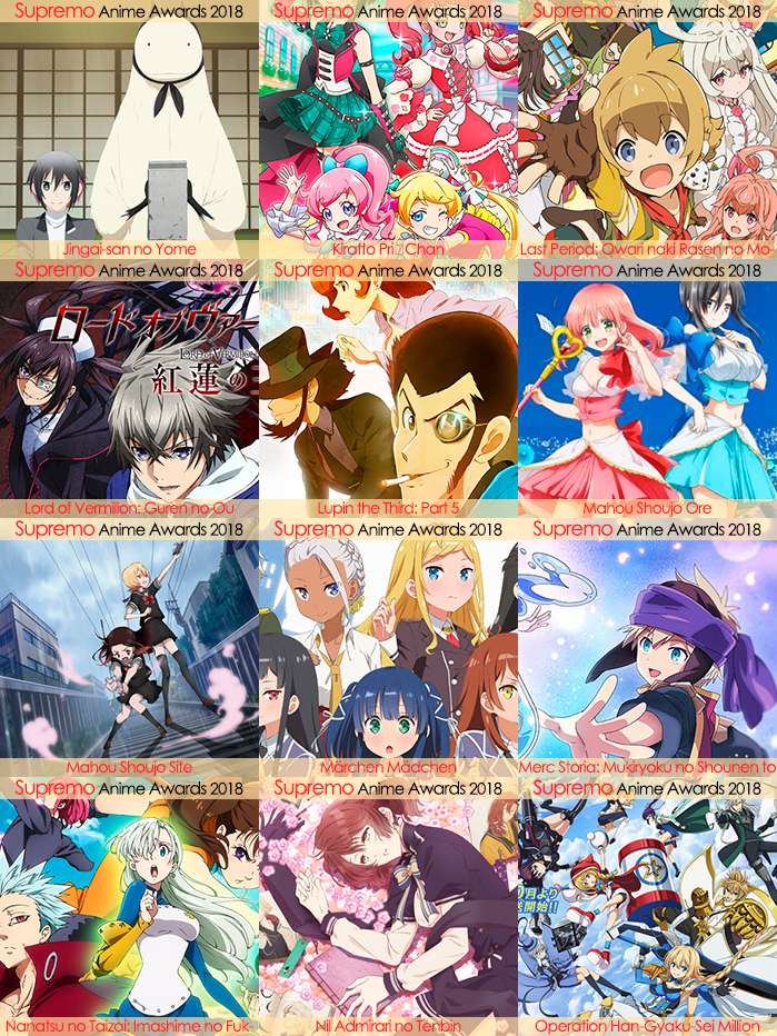 Eliminatorias Nominados a Mejor Anime de Aventura y Fantasía 2018