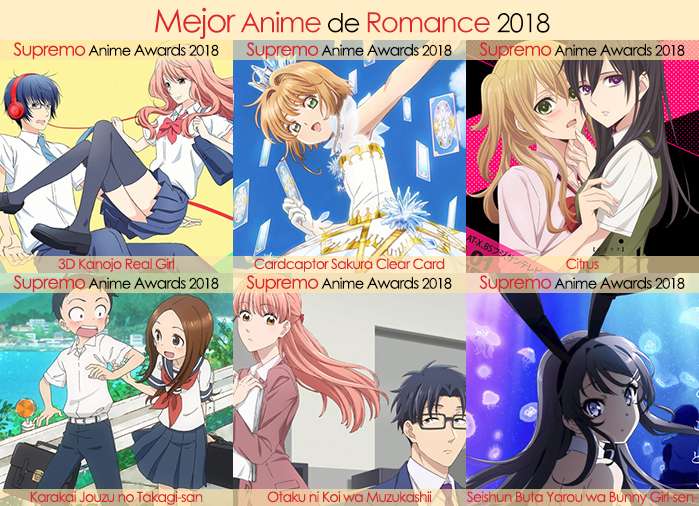 Final X Categorias Nominados a Mejor Anime de Romance 2018