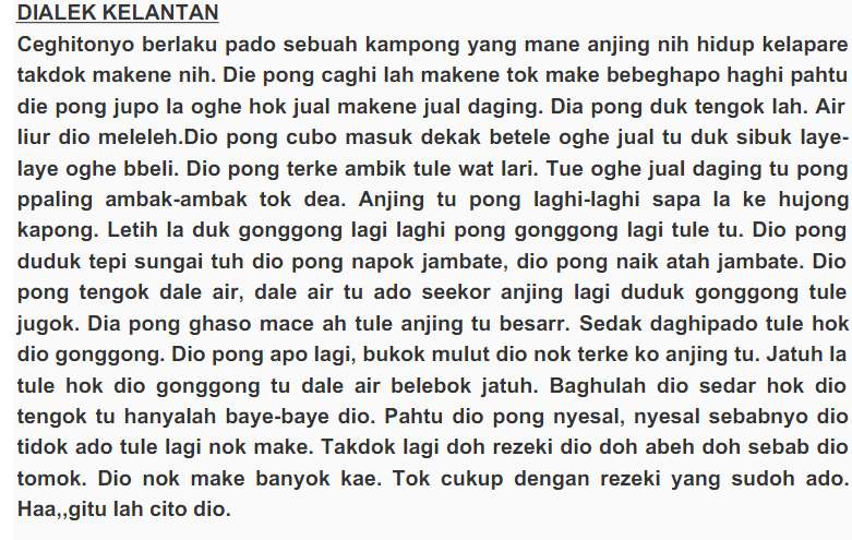Kelantan loghat LIFE IS
