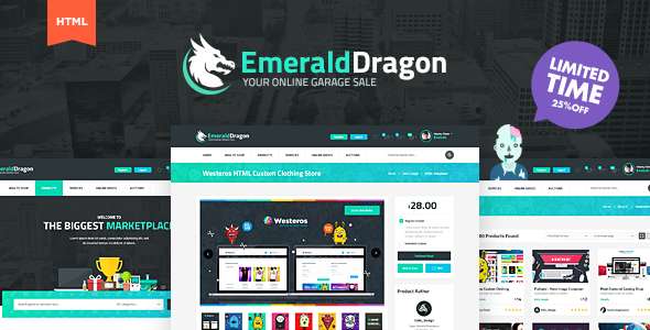 Emerald Dragon - PSD Multipurpose Marketplace - 6