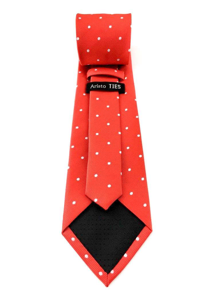 Men/'s Necktie Red White Polka Dots 8.5CM Neck Tie Dotted Grooms Wedding Neckties