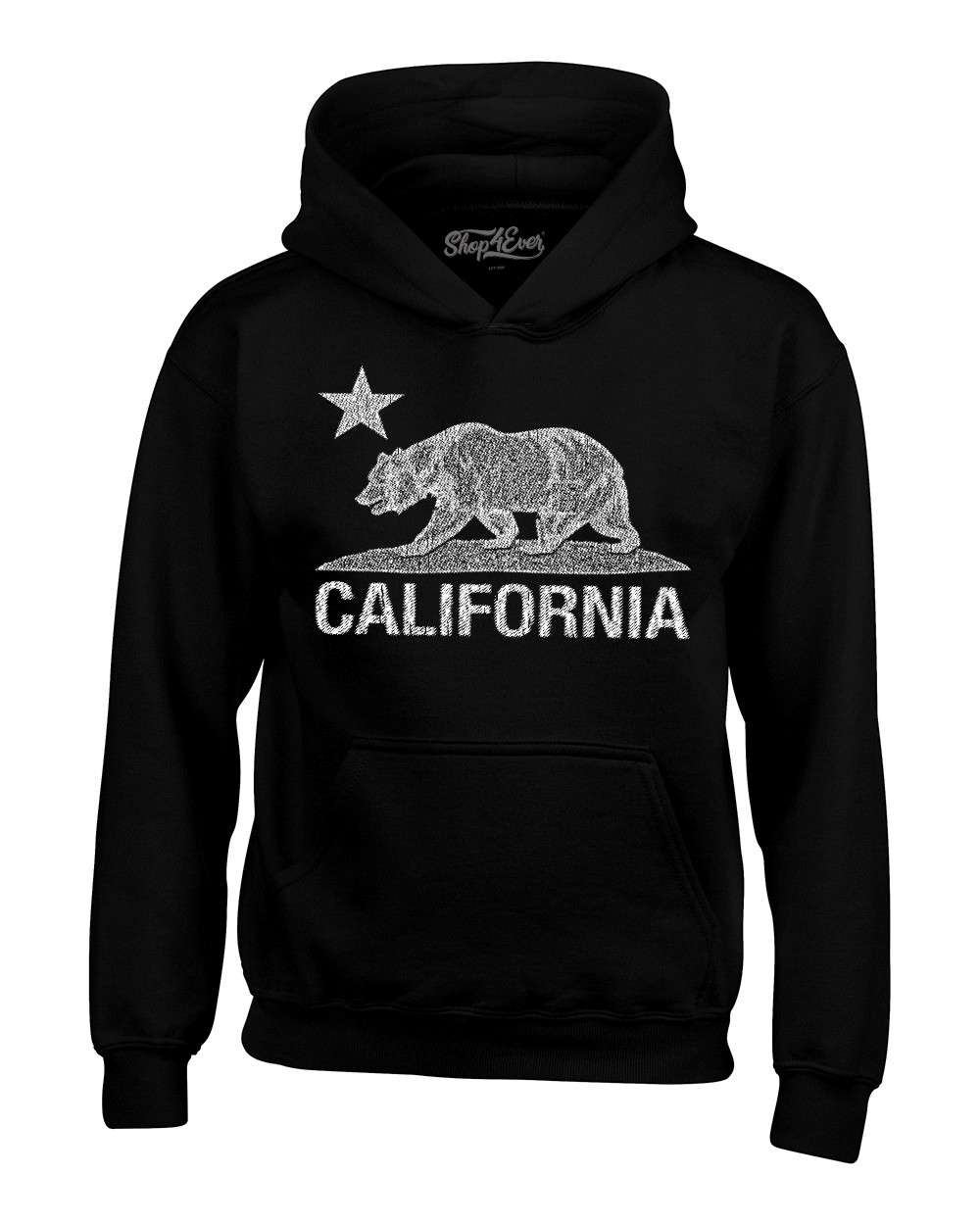 California Vintage White Bear Crewnecks Cali Pride CA Souvenir Sweatshirts
