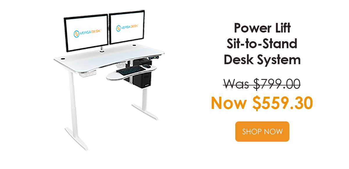 Power Life Sit-to-Stand Desk System Was $799 - Now $559.30