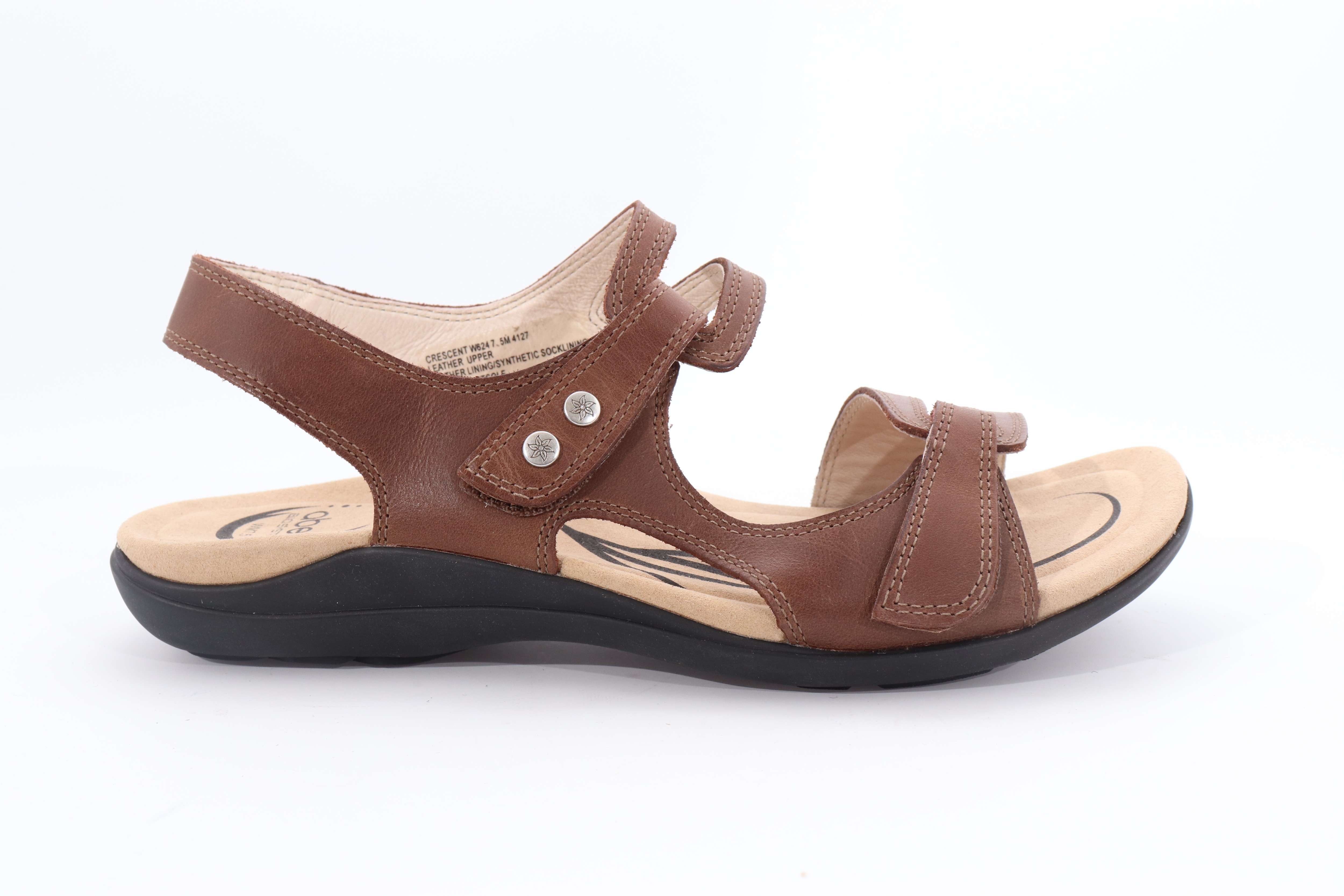 Abeo Crescent Strap Sandals Brown Women 
