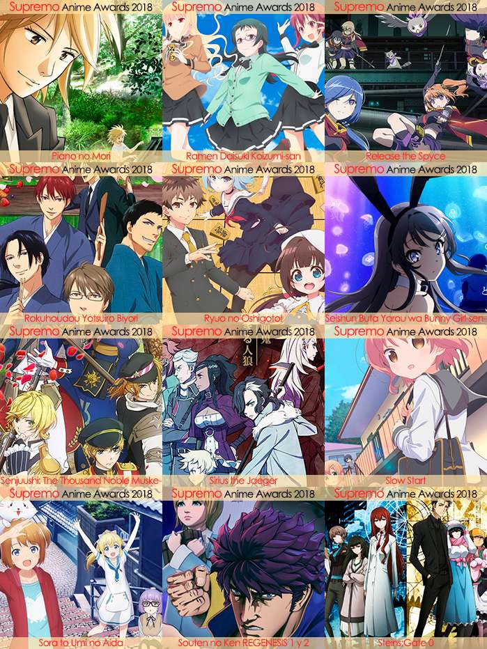 Eliminatorias Nominados a Mejor Anime Seinen 2018
