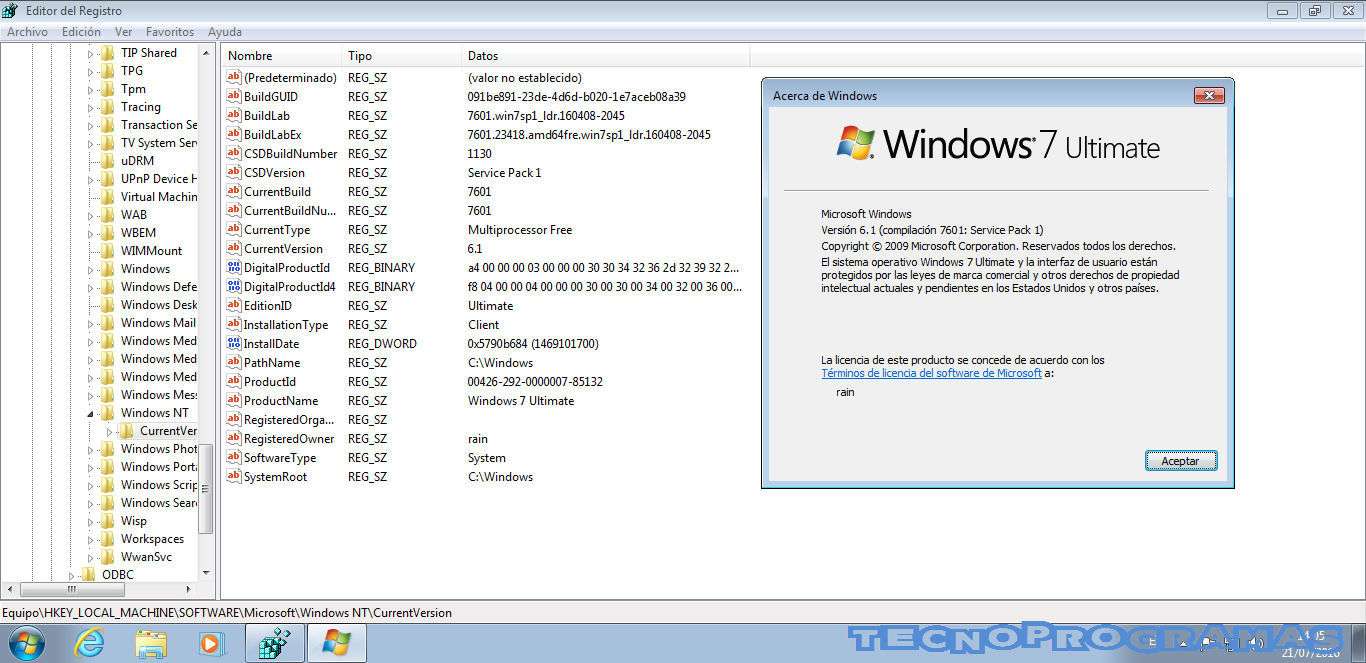 windows 7 sp1 64 bits