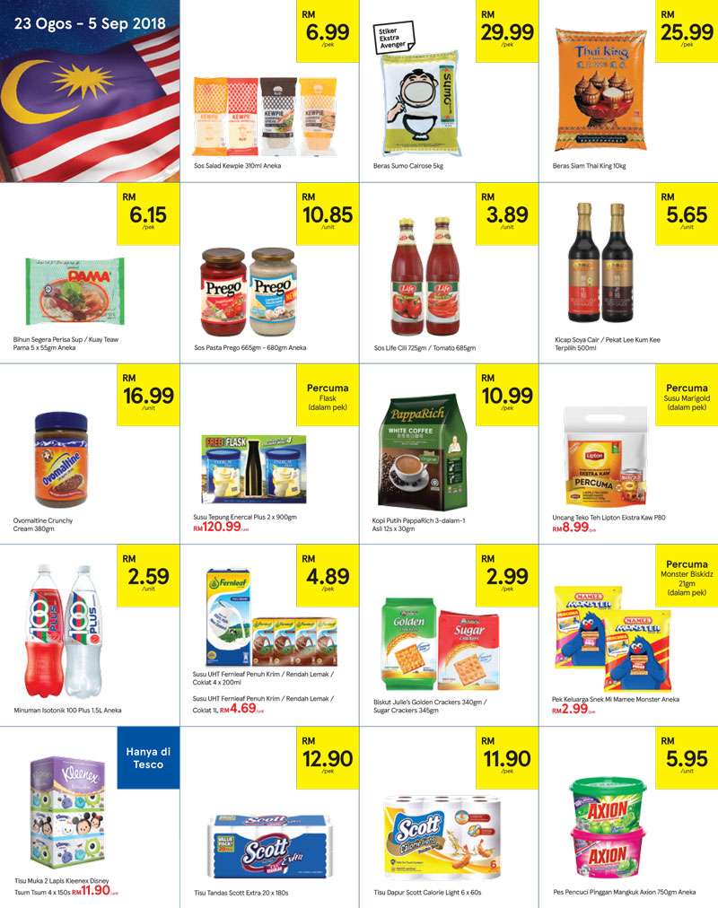 Tesco Malaysia Weekly Catalogue (23 August - 29 August 2018)