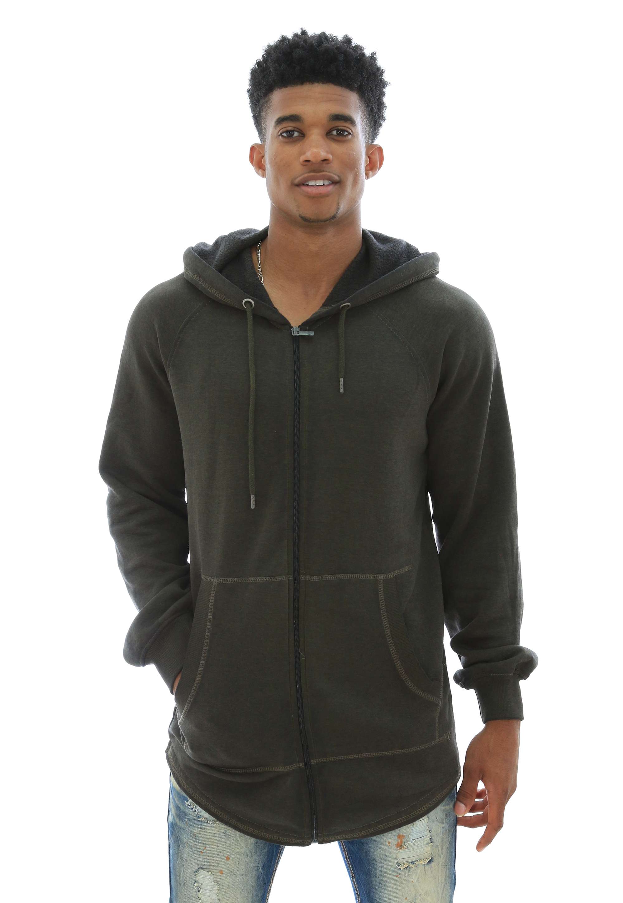 Akademiks Men's Courtland Black Out Zip Up Fleece Hoodie Sweatshirt | eBay