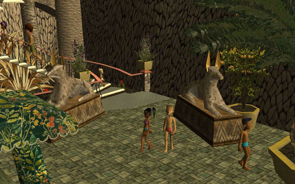 My Projects - CSO's I Have Imported, Landscaping and Park Grounds - Anubis On Pool Decking At Entrance of Pool Complex Body Slide, Image 08