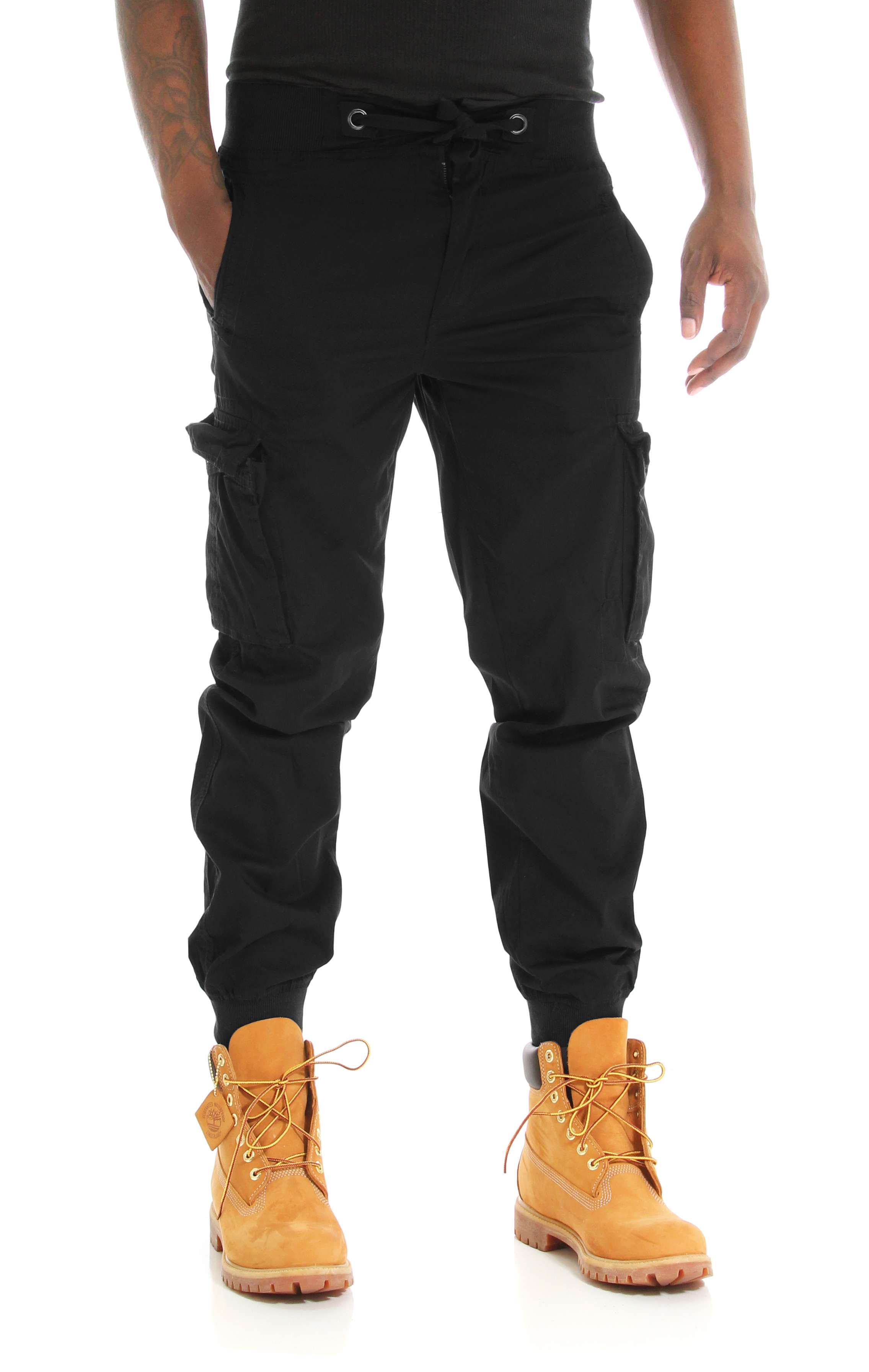 jogger pants with timberland boots