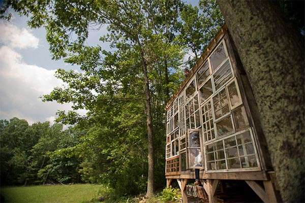 Cabin made from windows (West Virginia)
