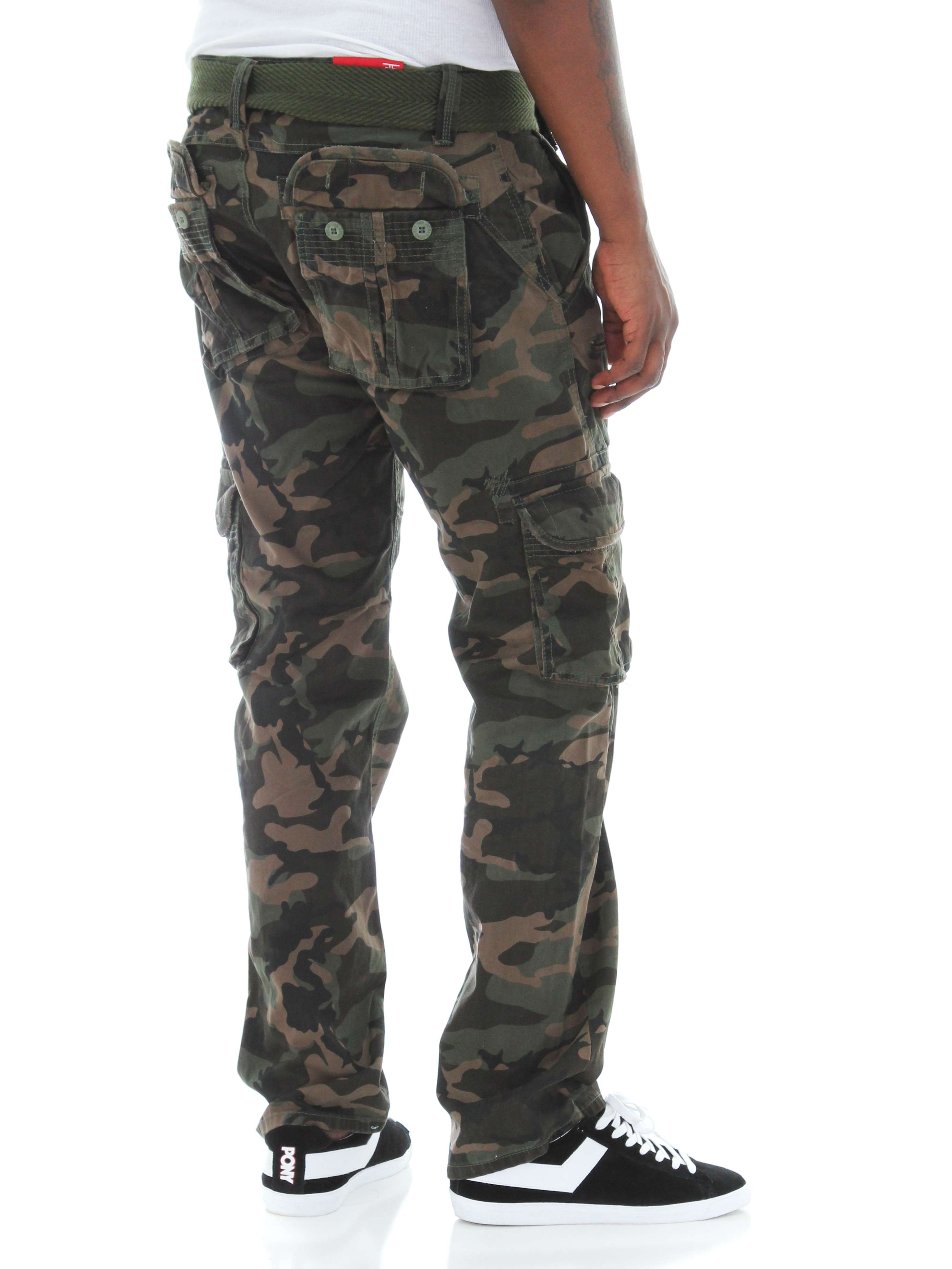 Jordan Craig Men's Fashion Camo Heavy Twill Belted Cargo Pants | eBay