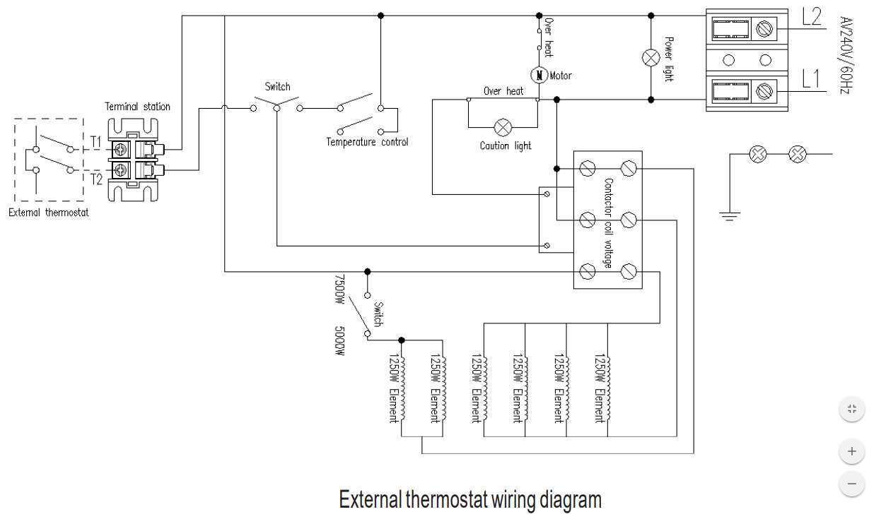 7500-watt Garage Heater and Remote Thermostat wiring ...