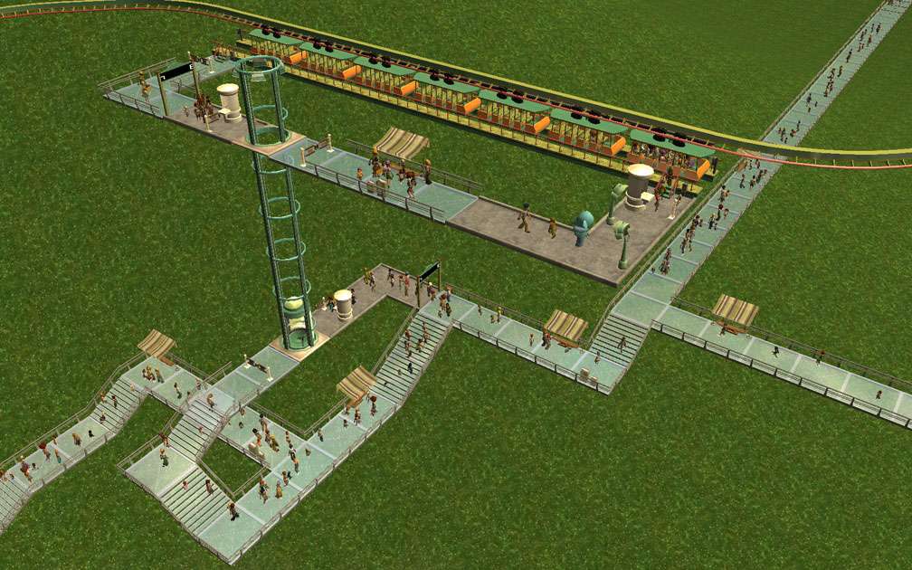 How To's - Elevated Coaster Stations and Access Options - Shuttle With Seven Cars, Image 03