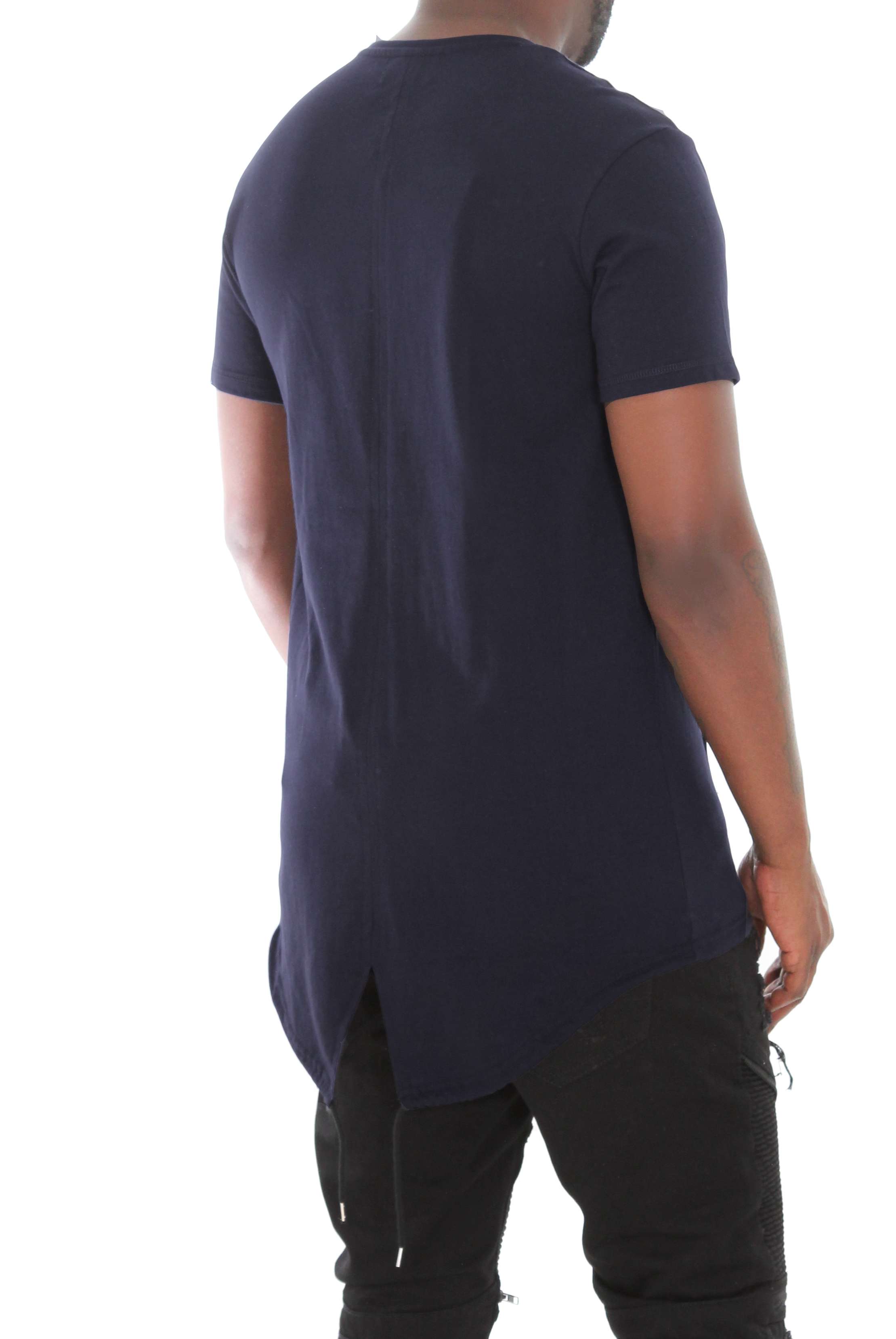 Download Kayden K Men's Kangaroo Pocket Longline T Shirt With ...