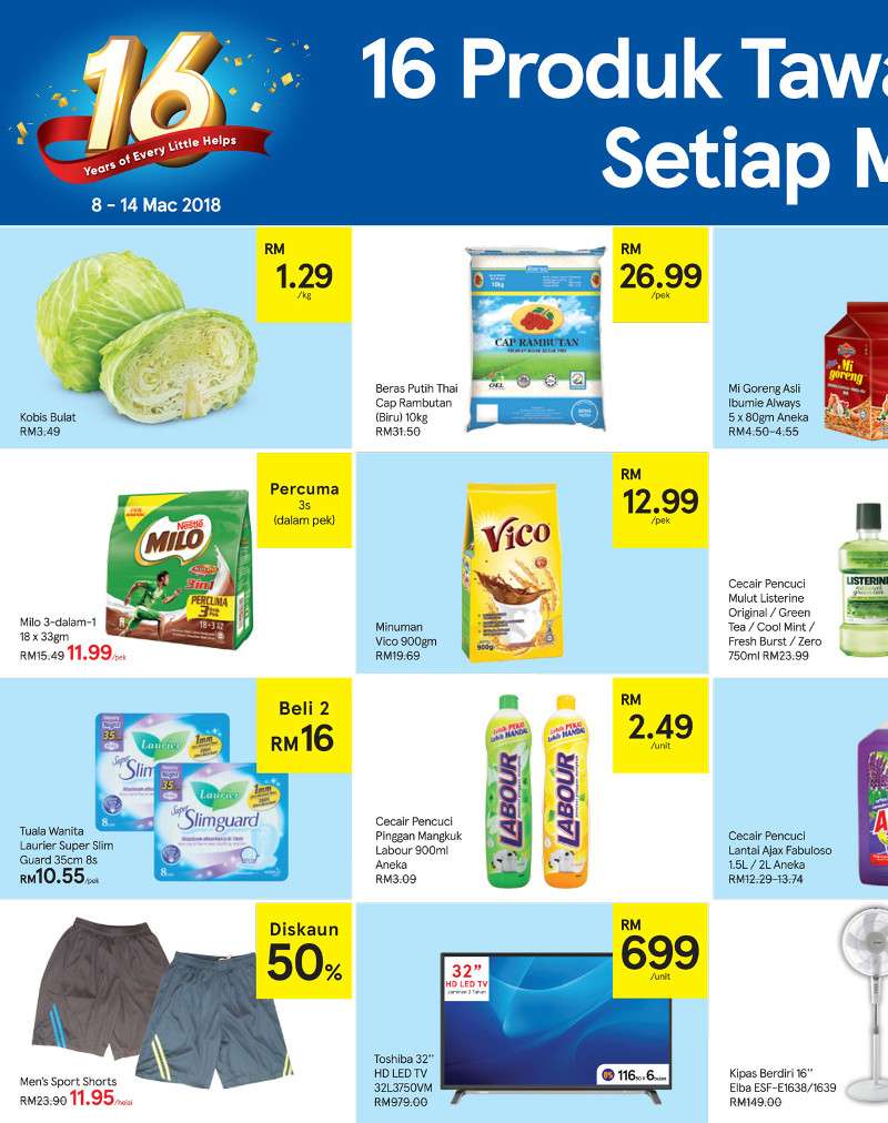Tesco Malaysia Weekly Catalogue (8 Mar - 14 Mar 2018)