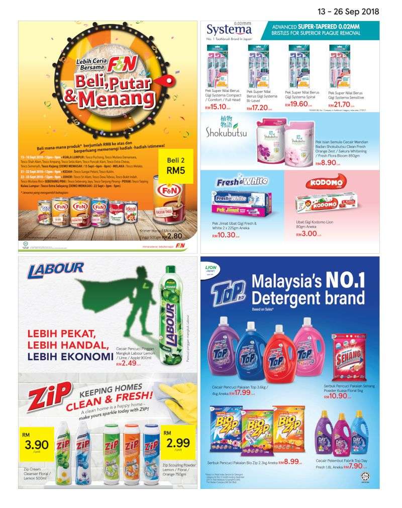 Tesco Malaysia Weekly Catalogue (13 September - 19 September 2018)