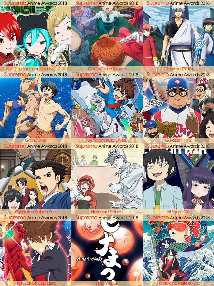 Eliminatorias Nominados a Mejor Anime de Comedia y Parodia 2018