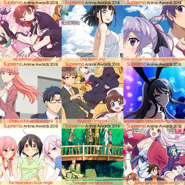Eliminatorias Nominados a Mejor Anime de Romance 2018