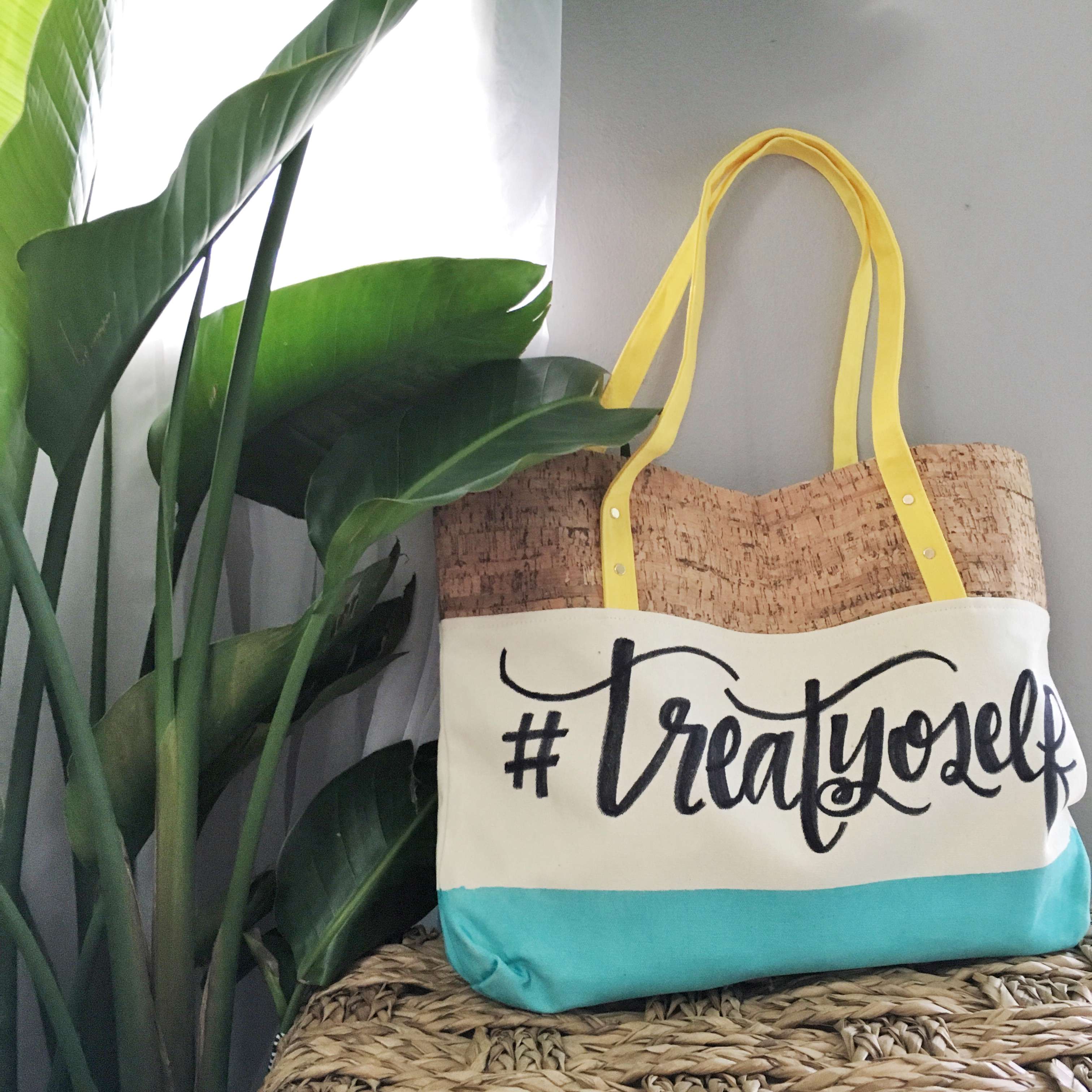 // #treatyoself Tote Bag - DIY Self Care Kit