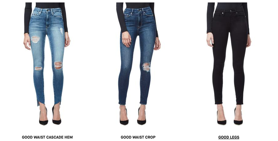 High waisted jeans Good American denim